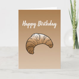 Croissant no cartão de aniversário dobrado
