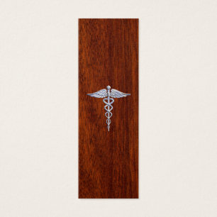 Cromo Como Caduceus Símbolo Médico Estilo Mahoga