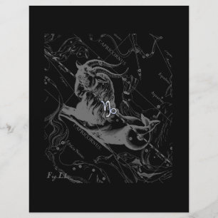 Cromo como Capricórnio Sinal Zodiac em Hevelius 1