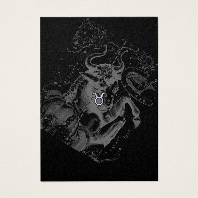Cromo como Taurus Zodiac Sinal em Hevélio (Frente)