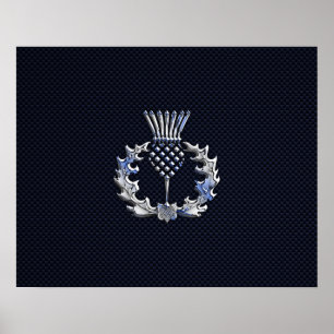 Cromo no cardo do Scottish do impressão da fibra