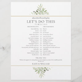 Cronograma de Casamento Elegante com Verdura