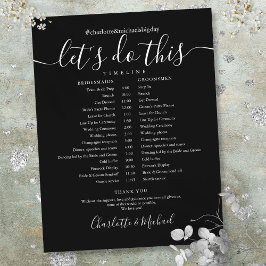 Cronograma de Casamento Preto e Branco