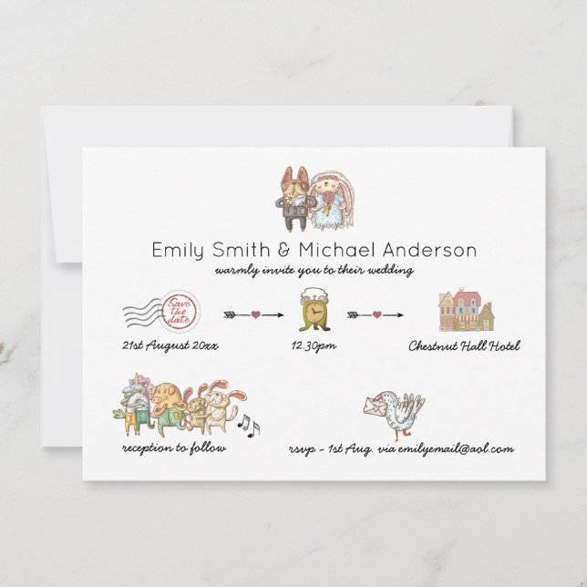 Cronograma de Casamento Programa de Convite para S (Frente)