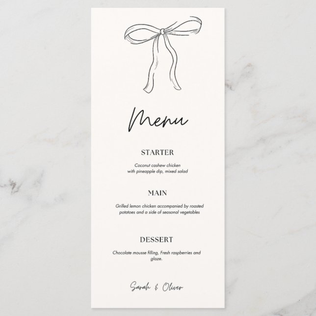 Cronograma do Programa de Casamento – Arco Minimal (Frente)
