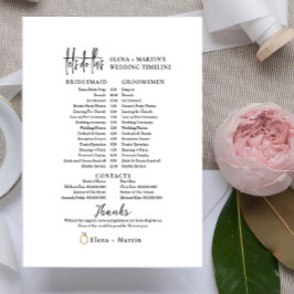 Cronograma Mínimo do Dia do Casamento