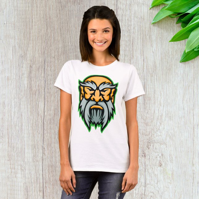 Cronos Grego - Cinza de Deus Barba T-Shirt (Criador carregado)