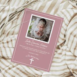 Cross Christian Baby Memorial Funeral Convite