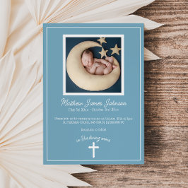 Cross Christian Baby Memorial Funeral Convite