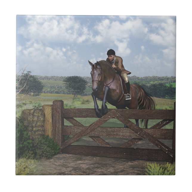 Cross Country - Jumping Horse Azulejo (Frente)