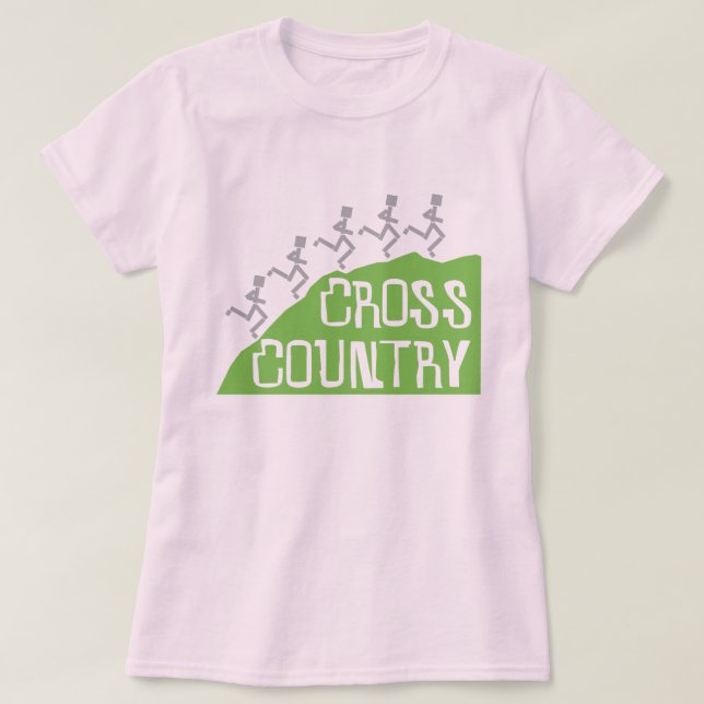 Cross Country Runners on Hill © T-Shirt (Frente do Design)