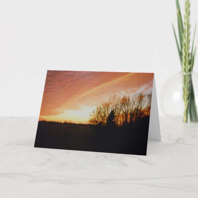 "Cross Country Sunset" Consiga Bem Cartão (Frente)