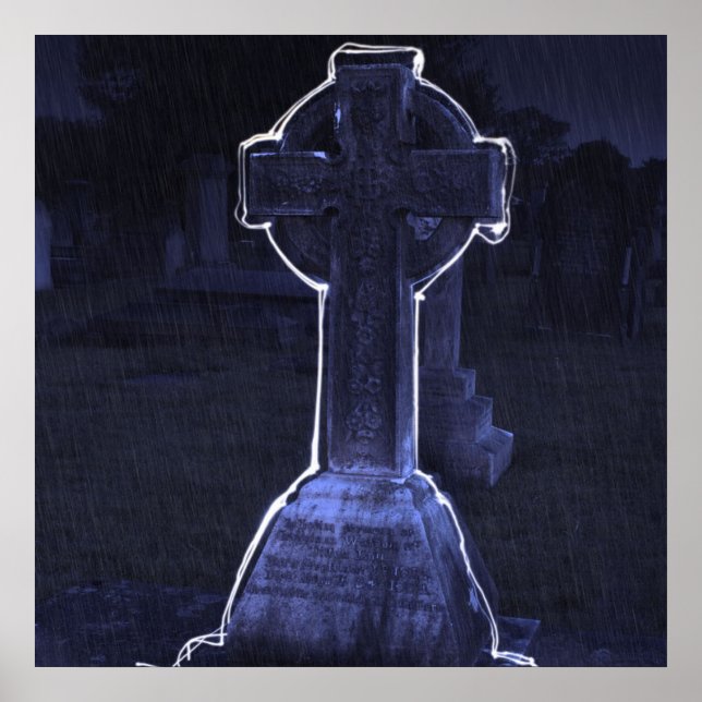 Cross Gravestone Poster (Frente)
