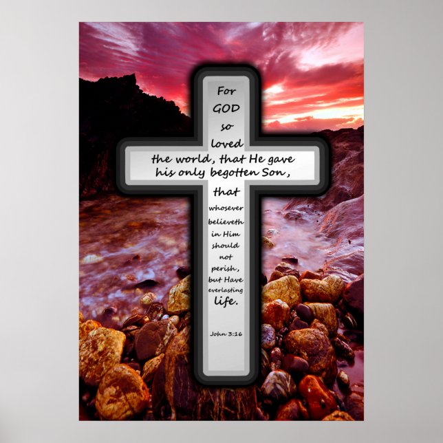 Cross Poster - John 3:16 (Frente)