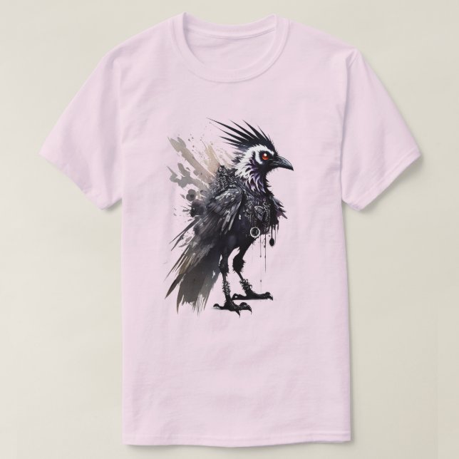 Crow Punk 01 T-Shirt (Frente do Design)