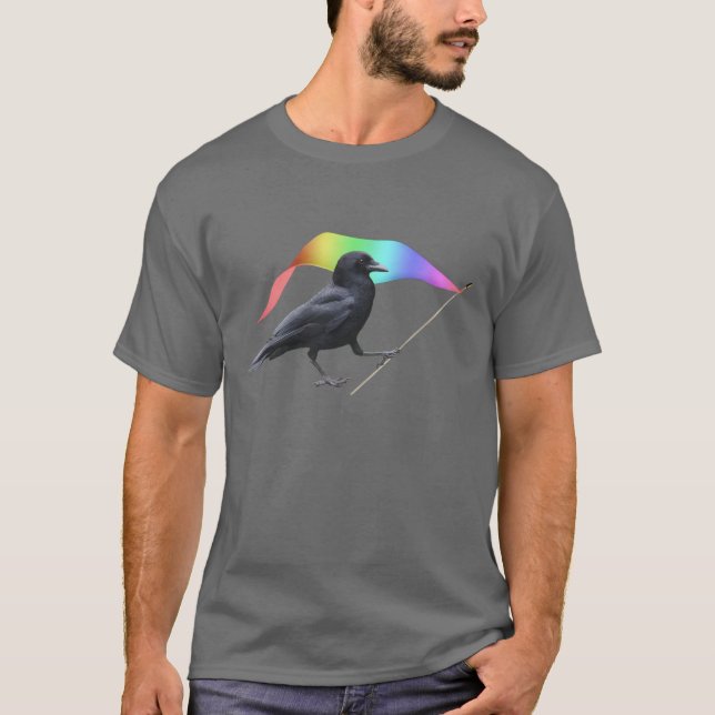 Crow Rainbow Flag T-shirt (Frente)