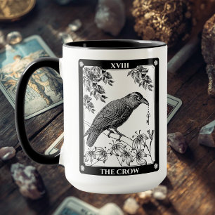 Crow Tarot Card Mug - Xícara e Xícara de Café Míst