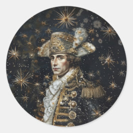 Crown Napoleon - Adesivos redondos para artigos de