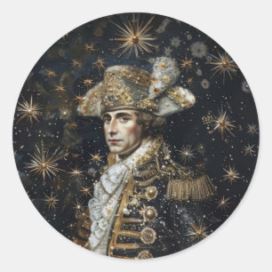 Crown Napoleon - Adesivos redondos para artigos de