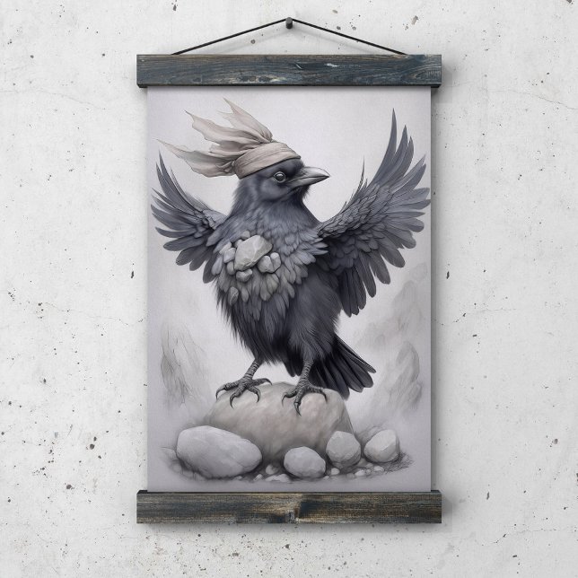 Crows Rock! Poster Krähe ausgebreitete Flügel (Criador carregado)
