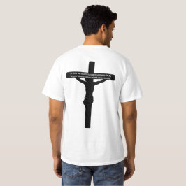 Crucifixo do t-shirt do 3:16 de John e do verso