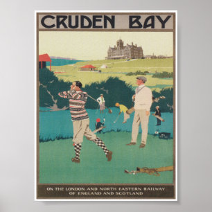 Cruden Bay Scotland Golf Vintage Poster