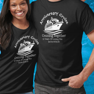 Cruise Black Personalize T-Shirt no aniversário