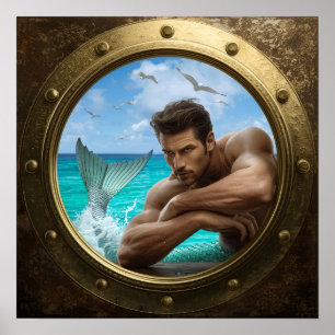 Cruise Cabin Merman Poster