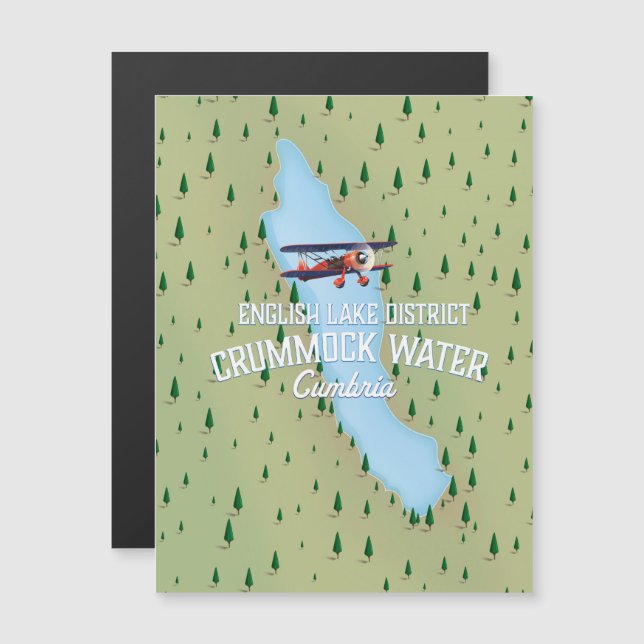 Crummock Water, poster de viagens de mapa distrita (Frente/Verso)