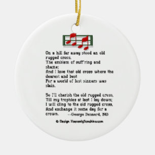 Cruz áspera velha do ornamento do hino