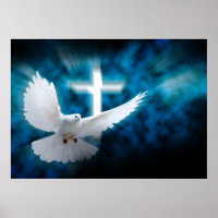 Cruz Branca E Sagrada Porca Na Poster Do Céu Escur