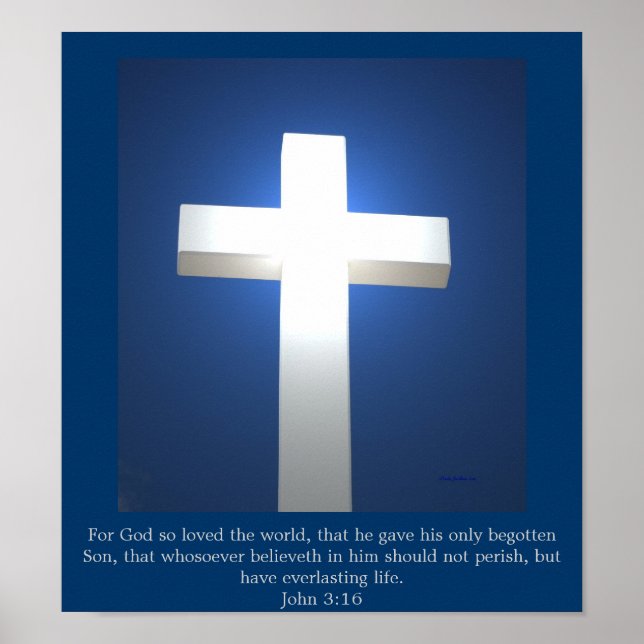 Cruz Branca, poster John 3:16 (Frente)