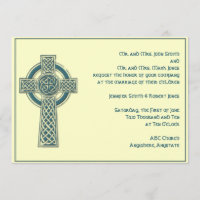 Cruz Celta no Convite para Casamento de Teal Ivory
