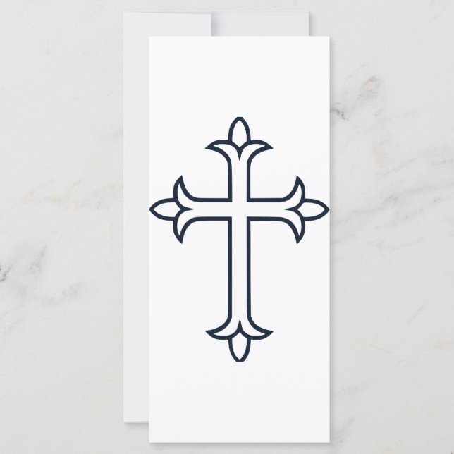 Cruz Cristã Clássica Arte Minimalista Fina (Frente)