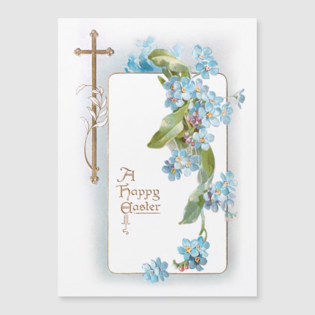 Cruz de Páscoa com Esquema Azul (Frente)