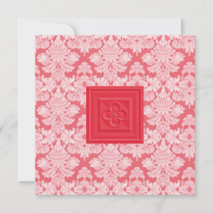 Cruz de Quatrefoil & convite vermelho do casamento
