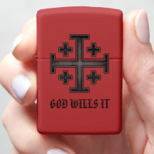 Cruz Deus Vult dos Cavaleiros Templários de Jerusa