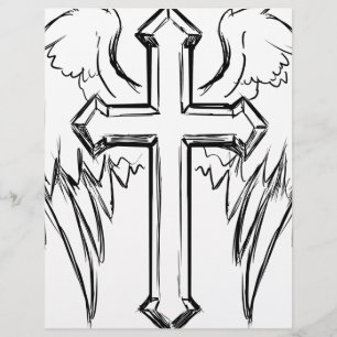 Cruz do cristo com asas