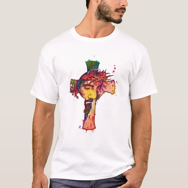 Cruz Fiel: Camisa Jesus Inspiracional" (Frente)