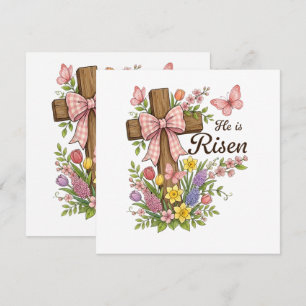 Cruz Floral Cristã - Ele Ressuscitou Religiosa