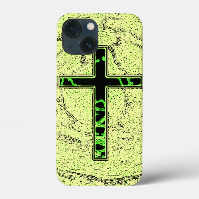 CRUZ NEGRA E VERDE COM FUNDO MARÁVEL (Verso)