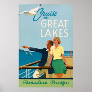 Cruza o poster das viagens vintage dos grandes
