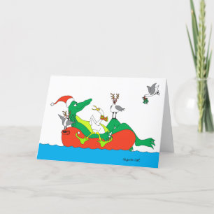 Cruzamento através do cartão de férias da estação