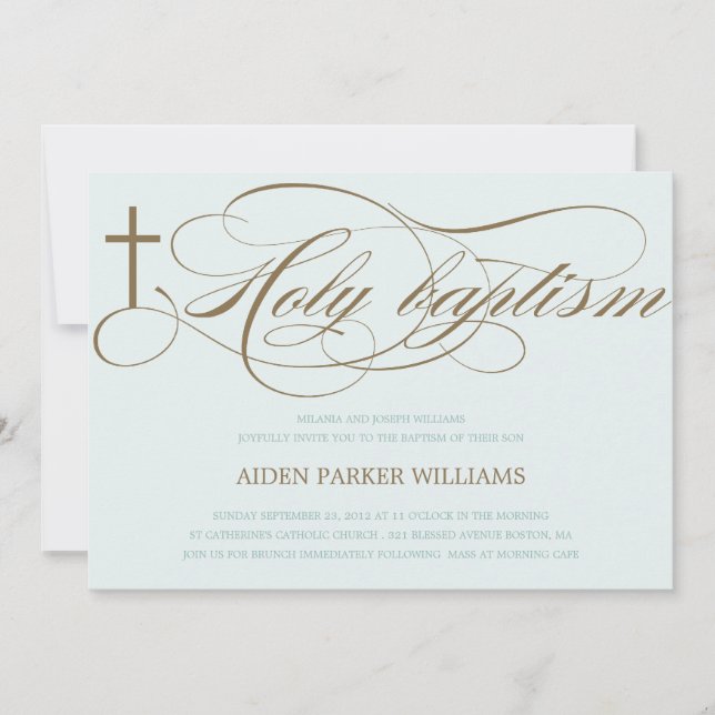 CRUZAMENTO AZUL E MARIDO| CONVITE BAPTISMO (Frente)