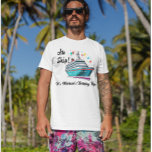 Cruzeiro de Aniversário Ah Navio Camisa Divertida<br><div class="desc">Este design pode ser personalizado na área fornecida, alterando a foto e/ou texto. Ou pode ser personalizado clicando em "Personalizar este modelo" e, em seguida, escolhendo a opção "clique para personalizar ainda mais" e excluir ou alterar a cor do fundo, adicionar texto, alterar a cor ou o estilo do texto...</div>