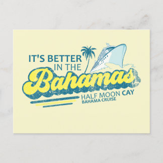 Cruzeiro de férias com cartões postais das Bahamas
