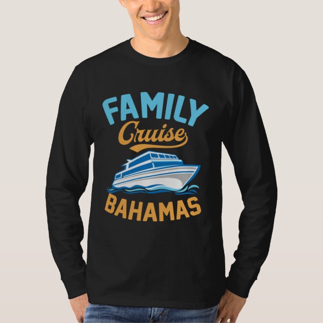 Cruzeiro Familiar nas Bahamas Camisa Tropical de C (Frente)