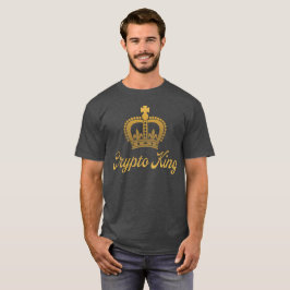 Crypto King T-Shirt em carvão e Dourado