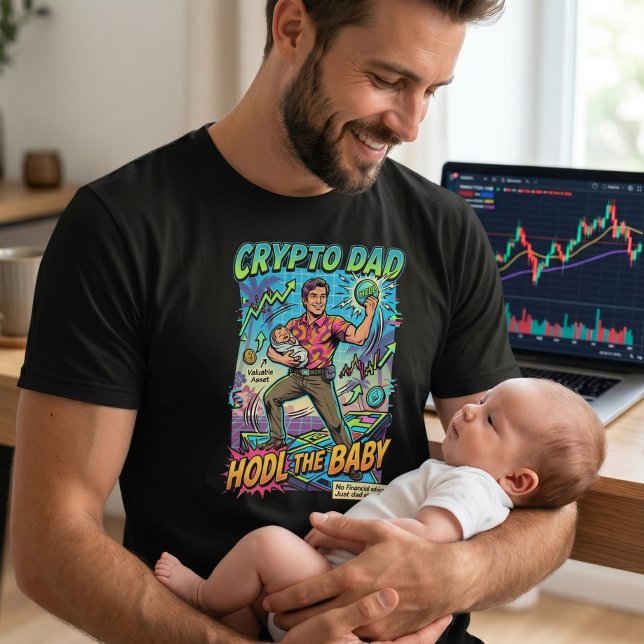 Crypto Pai HODL O Bebê Camisa do Dia dos Pais (Criador carregado)