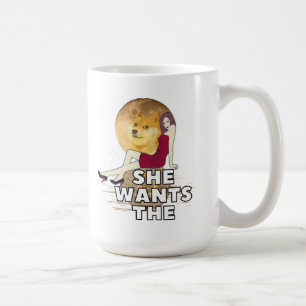 Cryptocurrency Ela Quer A Caneca De Café Dogecoin